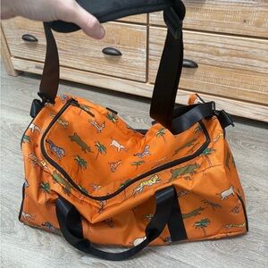 The Darjeeling Limited Luggage Safari Print Duffle Bag Orange Wes Anderson Style